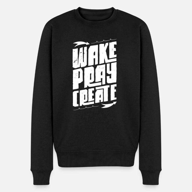 Réveille-toi - Pull Premium bio Homme - noir