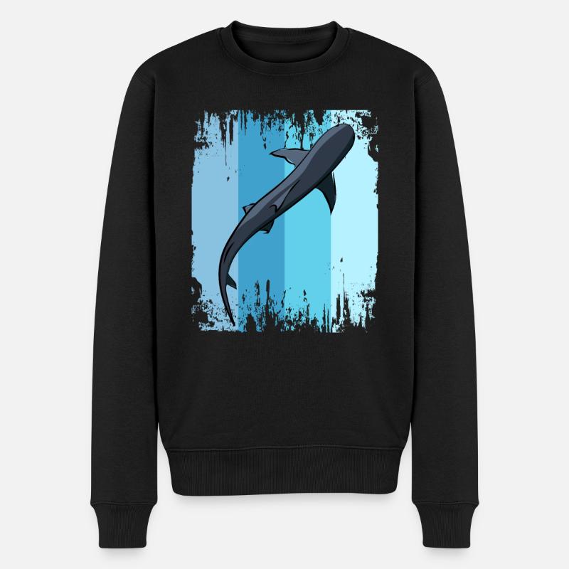 Walhai Hai - Männer Premium Bio Pullover - Schwarz