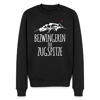 Zugspitze Berge Wandern - Männer Premium Bio Pullover - Schwarz - Vorne - Nico (187cm)