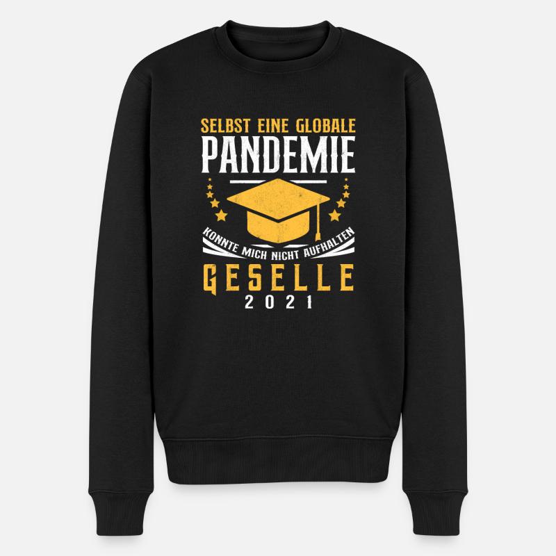 Geselle 2021 Globale Pandemie Gesellenprüfung - Männer Premium Bio Pullover - Schwarz