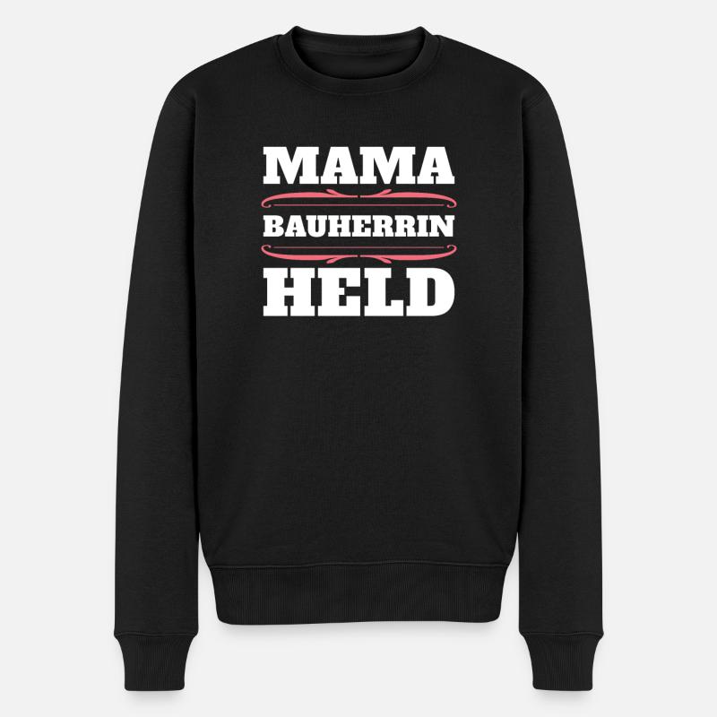 Bauherrin - Männer Premium Bio Pullover - Schwarz