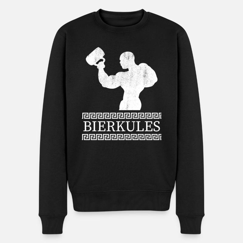 Herren Bierkules Biercules - Männer Premium Bio Pullover - Schwarz