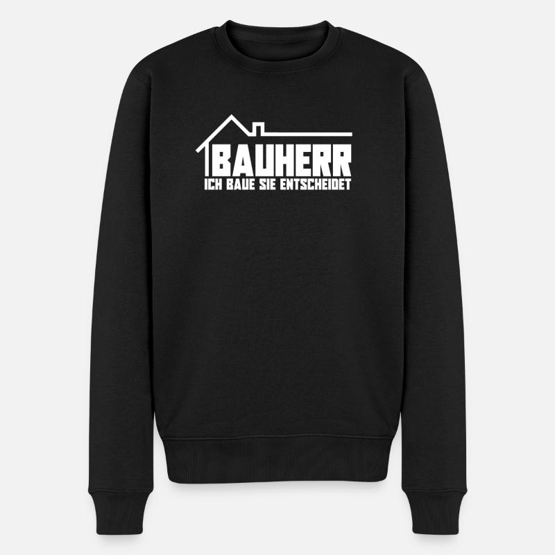 Bauherr - Männer Premium Bio Pullover - Schwarz