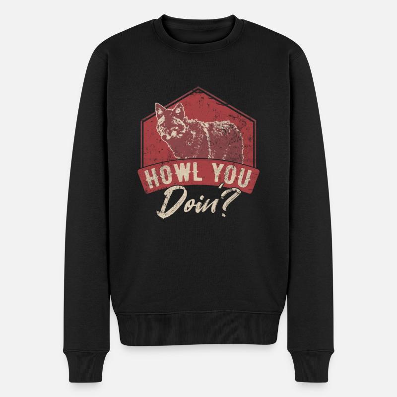 Loup loup - Pull Premium bio Homme - noir