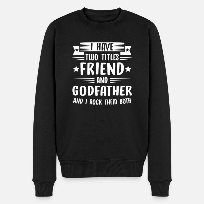 Ami parrain cadeau parrain - Pull Premium bio Homme - noir