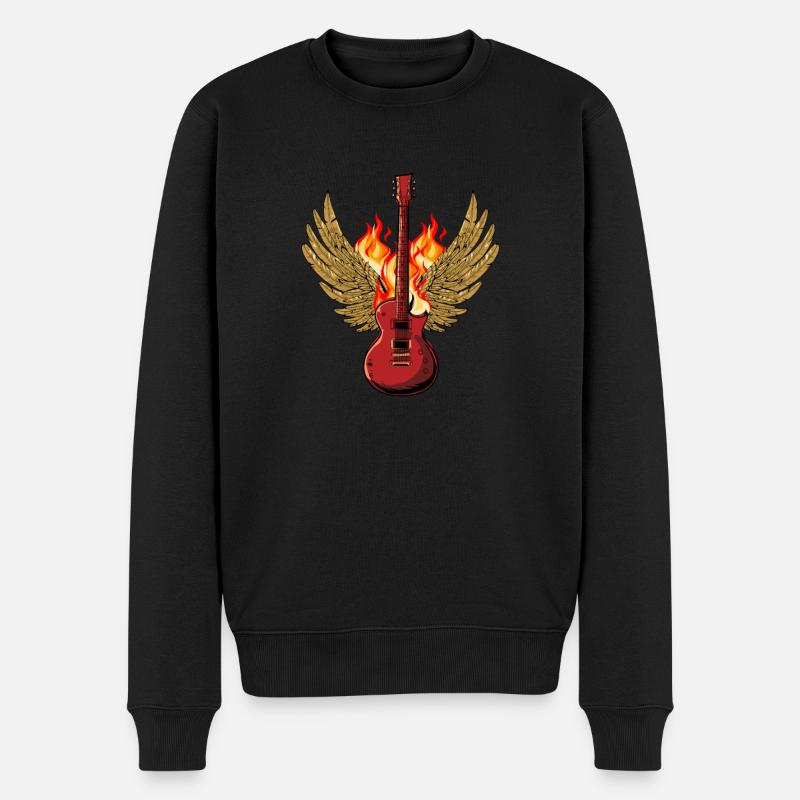 Guitare électrique guitare - Pull Premium bio Homme - noir