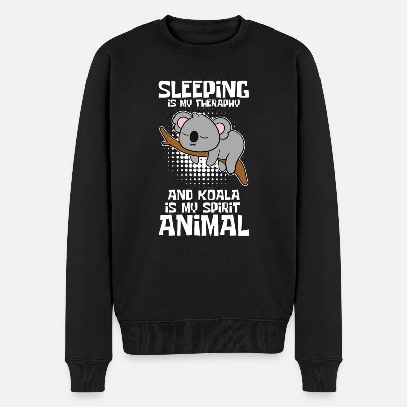 Doux Koala Dormir est ma thérapie - Pull Premium bio Homme - noir