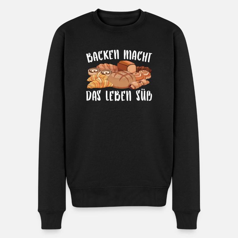 Bäcker Backen Konditor - Männer Premium Bio Pullover - Schwarz