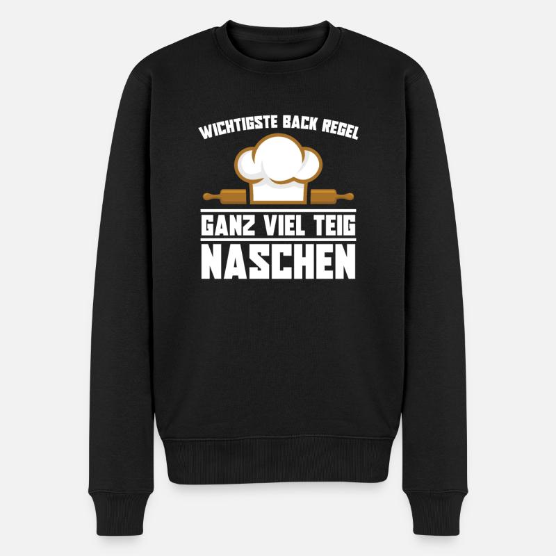 Bäcker Backen Konditor - Männer Premium Bio Pullover - Schwarz