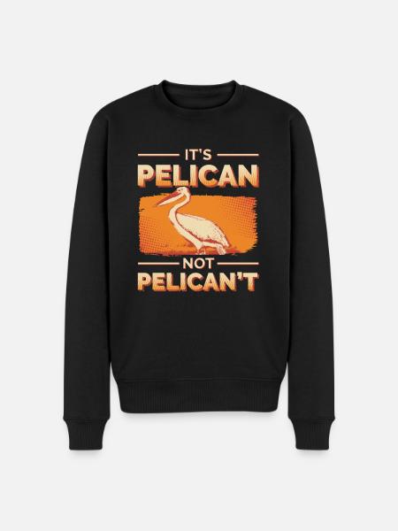 Pelican saying - Men's Premium Organic Jumper - black