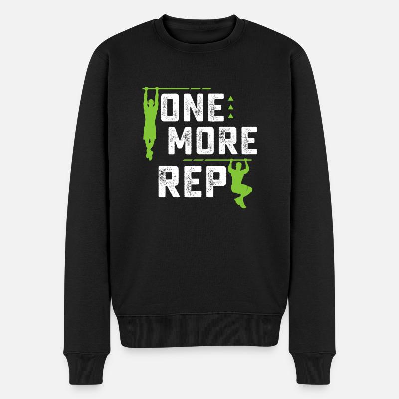 On More Rep Planche Calisthenics Street Workout - Männer Premium Bio Pullover - Schwarz