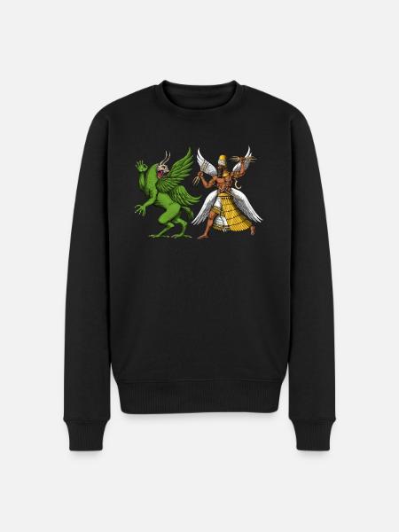 Tiamat And Marduk Sumerian Mythology - Men's Premium Organic Jumper - black