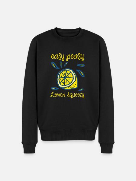 Easy Peasy Lemon Squeezy - Men's Premium Organic Jumper - black