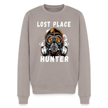 Caméra citation Lost Place Hunter Explorer cadeau - Pull Premium bio Homme - taupe - Devant - Nico (187cm)