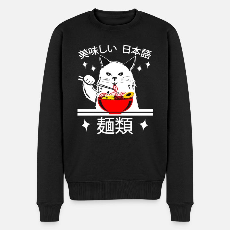 Ramen Manga Merch Anime Nudeln Japanische Geschenk - Männer Premium Bio Pullover - Schwarz