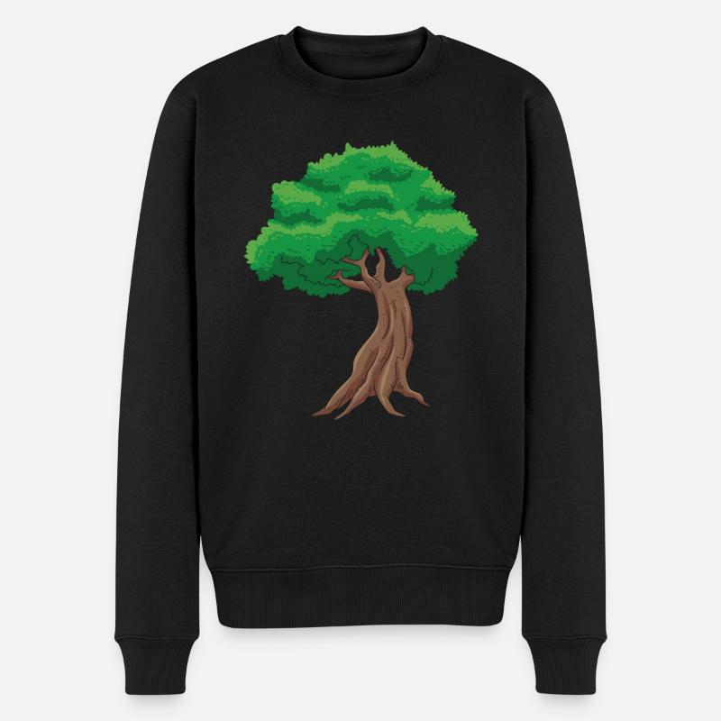 Bonsai Baum - Männer Premium Bio Pullover - Schwarz