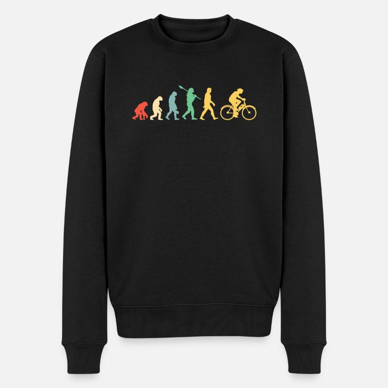 Fahrrad E-Bike Evolution - Männer Premium Bio Pullover - Schwarz