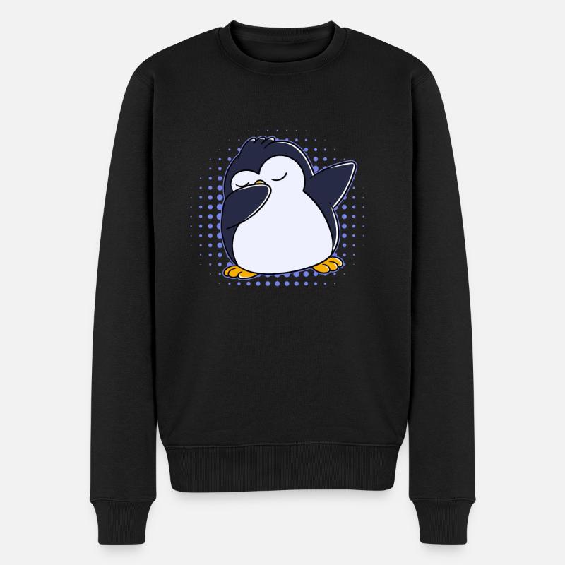 Dabbing Pingouin - Pull Premium bio Homme - noir