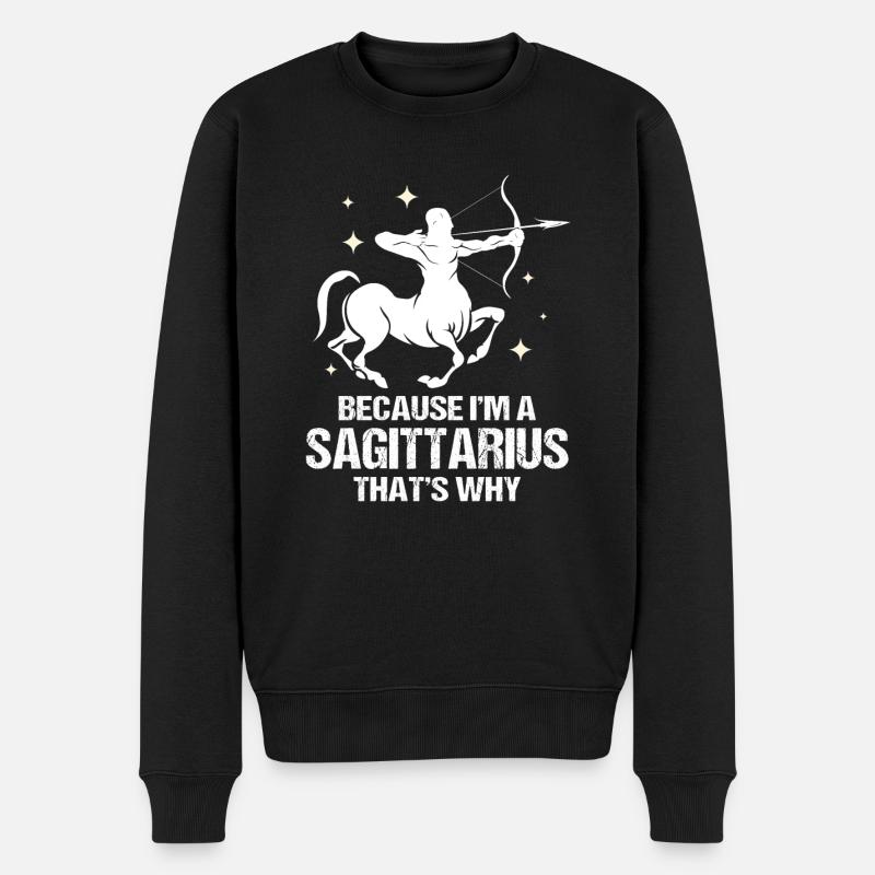 Sternzeichen Schütze - Männer Premium Bio Pullover - Schwarz