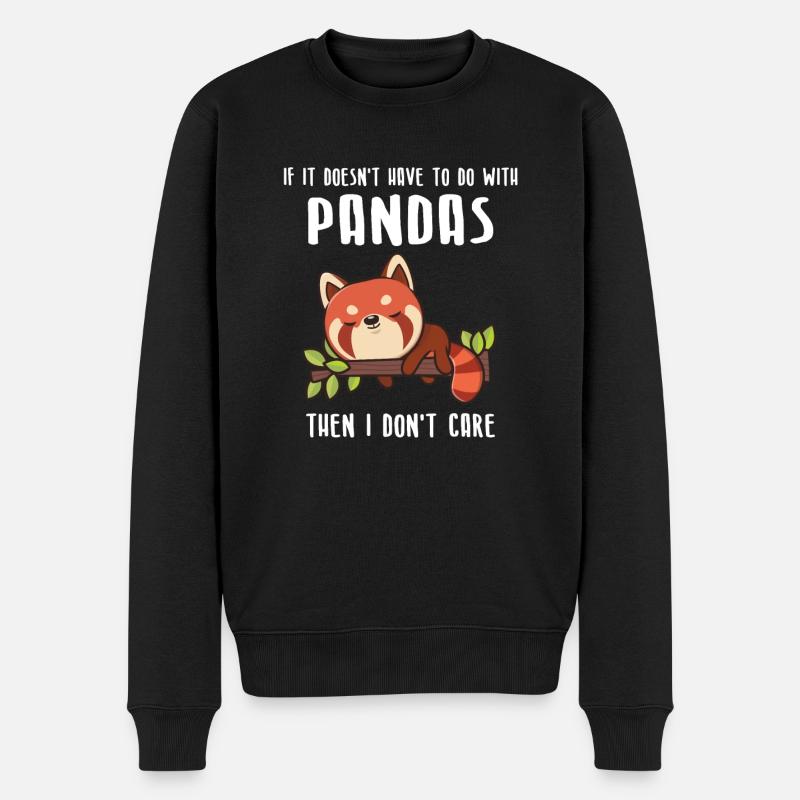 Roter Panda Panda Panda Geschenk Liebhaber - Männer Premium Bio Pullover - Schwarz