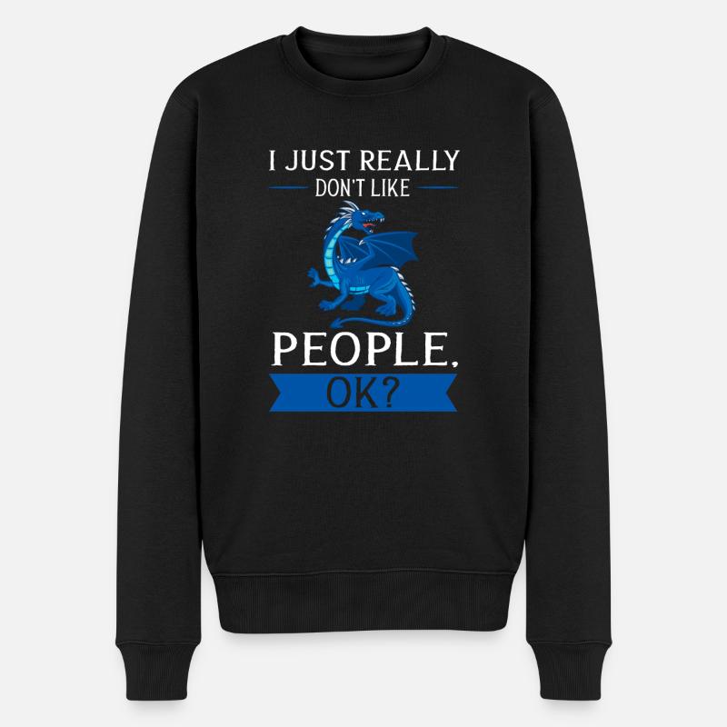 Dragon Dragons Cadeau de Lover - Pull Premium bio Homme - noir