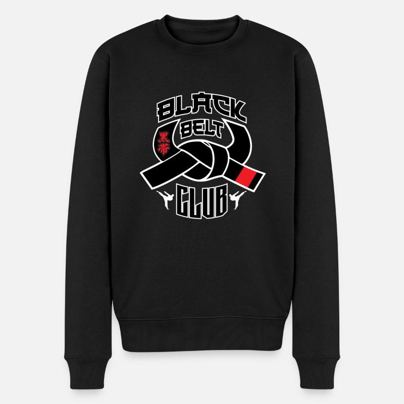 KARATE MARTIAL ARTS GESCHENK IDEE: Black Belt Club - Männer Premium Bio Pullover - Schwarz