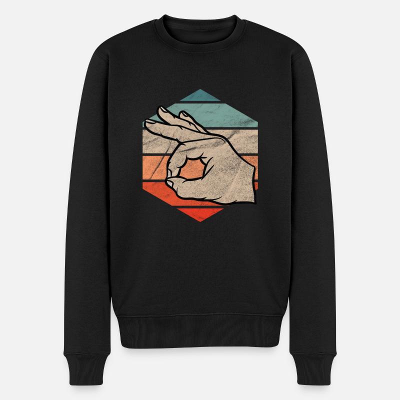 Reingeschaut by The Manzanita´s - Männer Premium Bio Pullover - Schwarz
