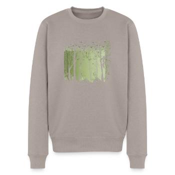 Squirrel In Forest - Männer Premium Bio Pullover - Taupe - Vorne - Nico (187cm)