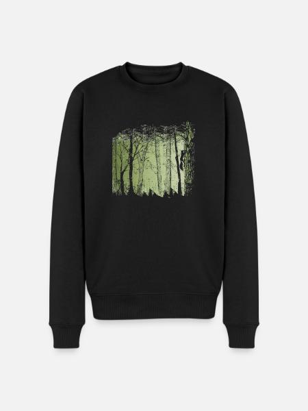 Squirrel In Forest - Männer Premium Bio Pullover - Schwarz