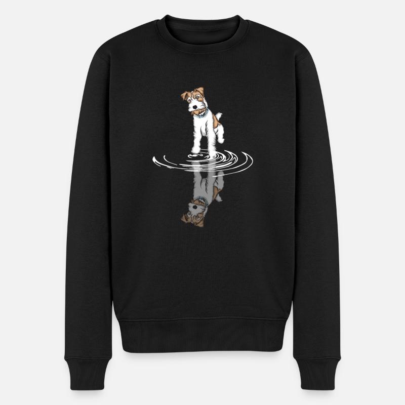 Foxterrier Drahthaar | Foxterrier T-Shirt - Männer Premium Bio Pullover - Schwarz