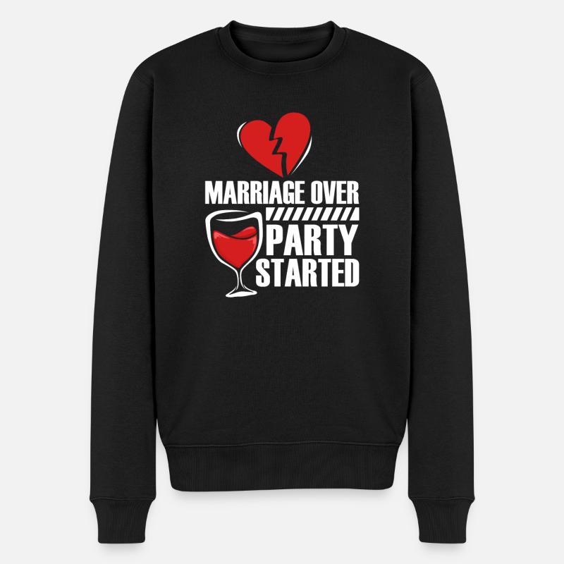 Scheidung Ex Single Geschieden - Männer Premium Bio Pullover - Schwarz