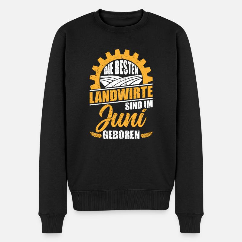 Landwirte juni Geschenk Geburtstag Jahrgang - Männer Premium Bio Pullover - Schwarz