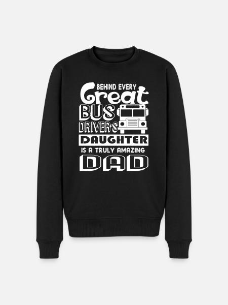 Bus Driver Bus Driver's Daughter - Men's Premium Organic Jumper - black