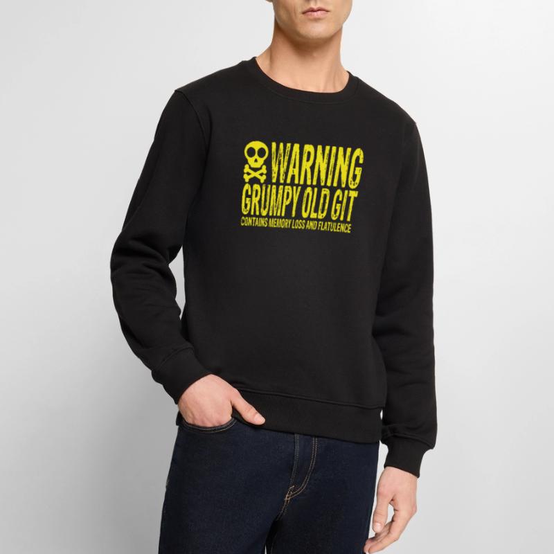 Warning Grumpy Old Git Männer Premium Bio Pullover