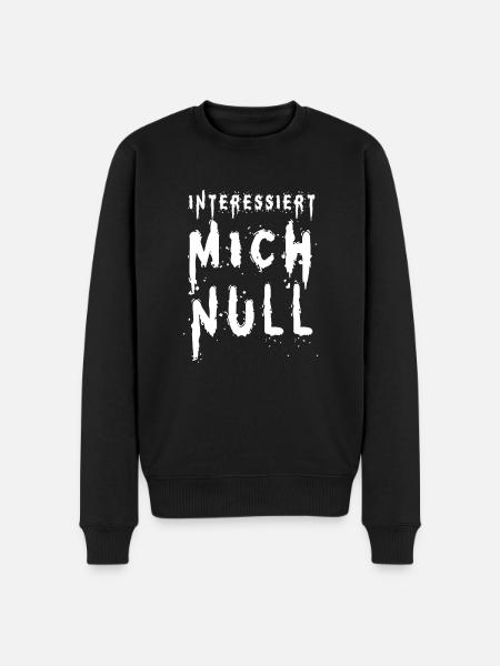 Interessiert mich null - Männer Premium Bio Pullover - Schwarz