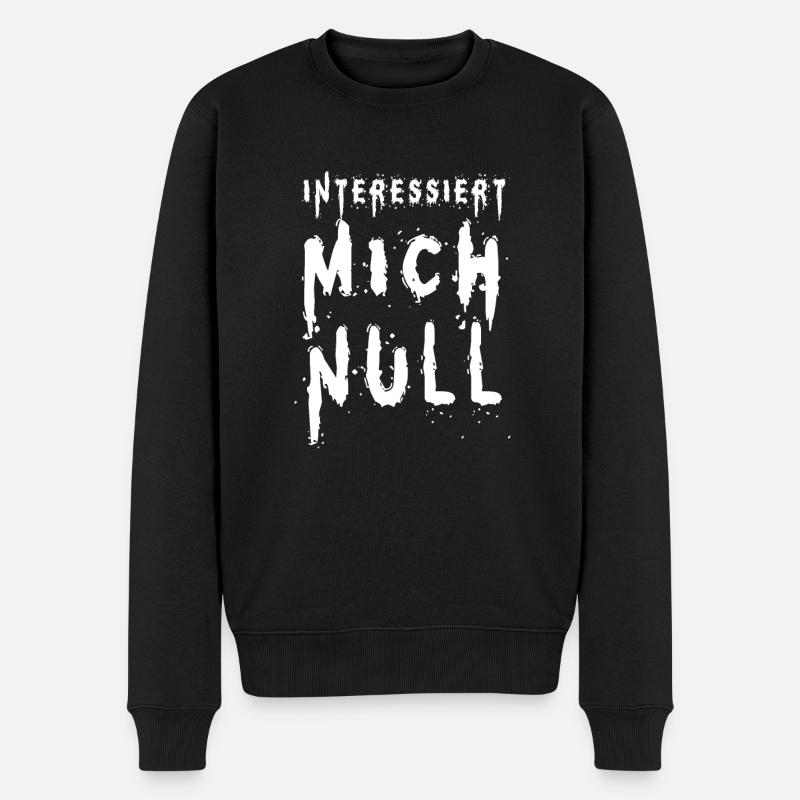 Interessiert mich null - Männer Premium Bio Pullover - Schwarz