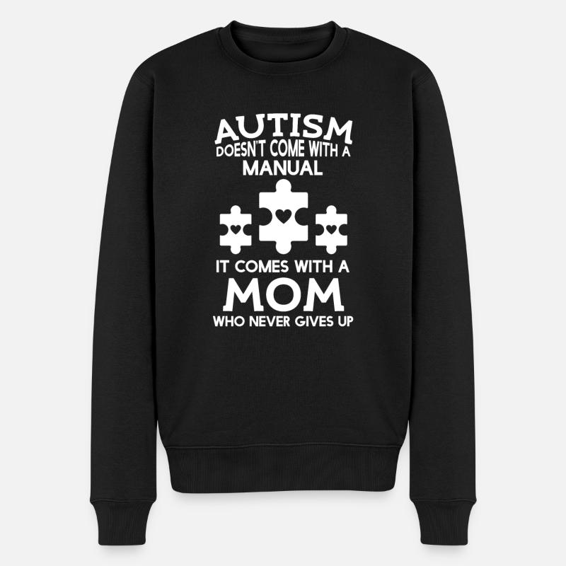 Autismus - Mama Ist Stolz - Männer Premium Bio Pullover - Schwarz