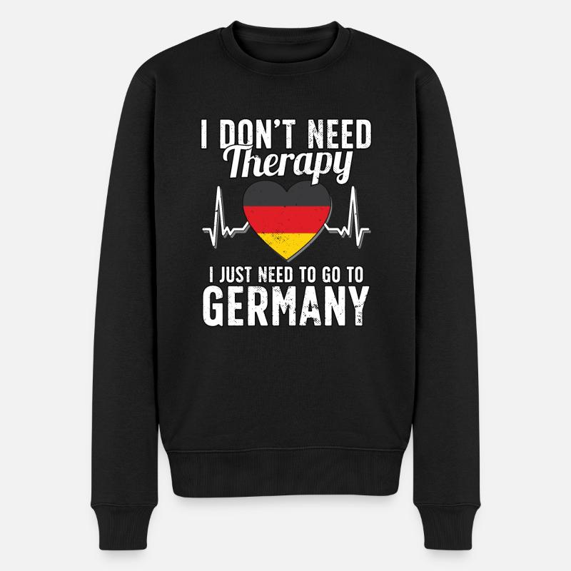 Germany flag I German Souvenirs - Männer Premium Bio Pullover - Schwarz