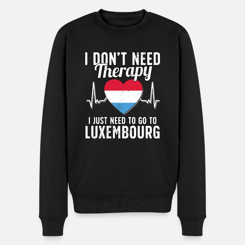 Luxembourg flag I Luxembourg Souvenirs - Pull Premium bio Homme - noir