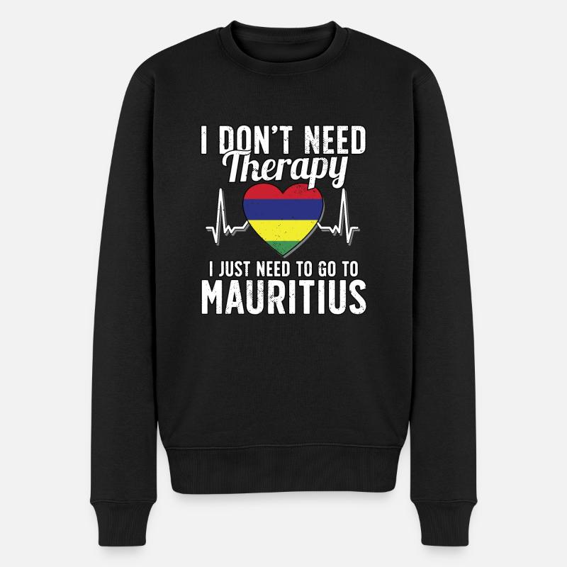 Maurice flag I Maurice Souvenirs - Pull Premium bio Homme - noir