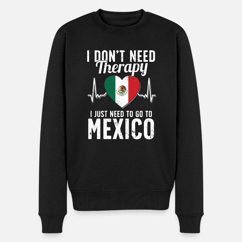 Mexico flag I Mexican Souvenirs - Männer Premium Bio Pullover - Schwarz