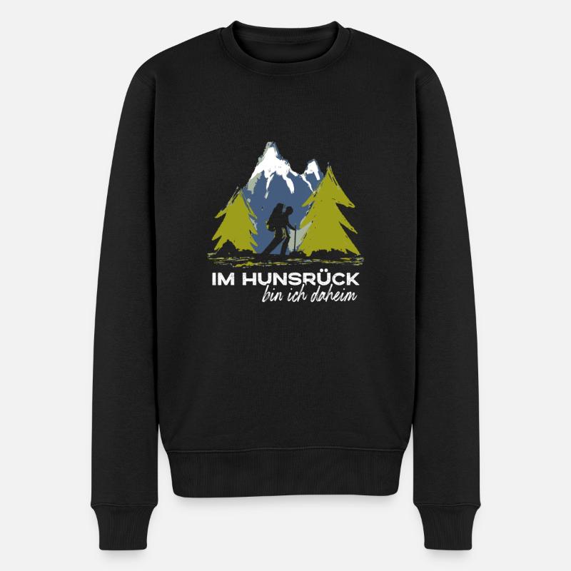 Hunsrück - Männer Premium Bio Pullover - Schwarz
