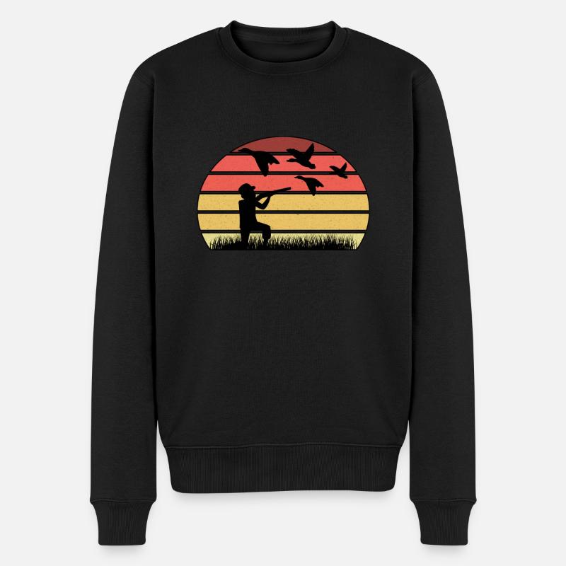 Entenjagd Duck Hunt Duck hunter Bird Hunting - Männer Premium Bio Pullover - Schwarz