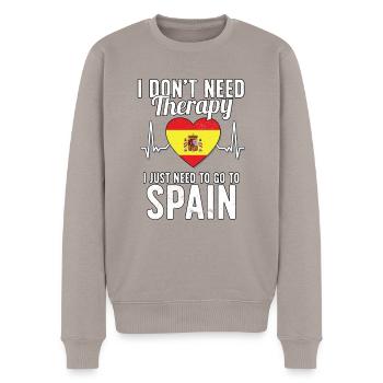 Spain flag I Spanish Souvenirs - Pull Premium bio Homme - taupe - Devant - Nico (187cm)