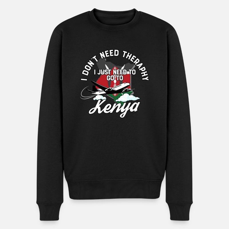 Kenya flag I Kenyan Souvenirs - Männer Premium Bio Pullover - Schwarz