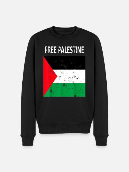 Palæstina Fri Frihed Free Gaza - Økologisk premium-sweatshirt til mænd - sort