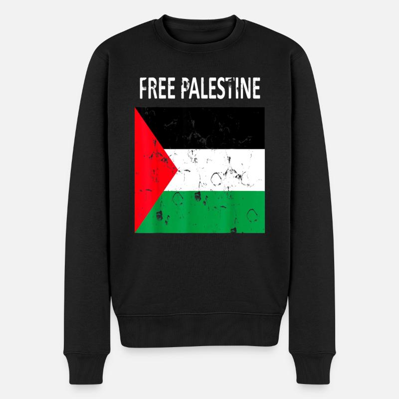 Palestine Liberté libre Liberté Gaza - Pull Premium bio Homme - noir