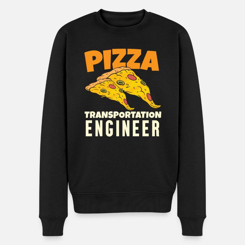 Pizza Transport Engineer - Männer Premium Bio Pullover - Schwarz