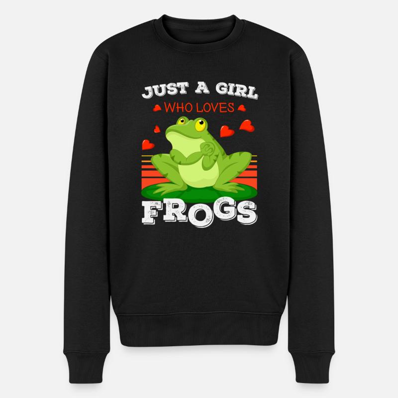 frog, frog toad, frog lover, - Men's Premium Organic Jumper - black