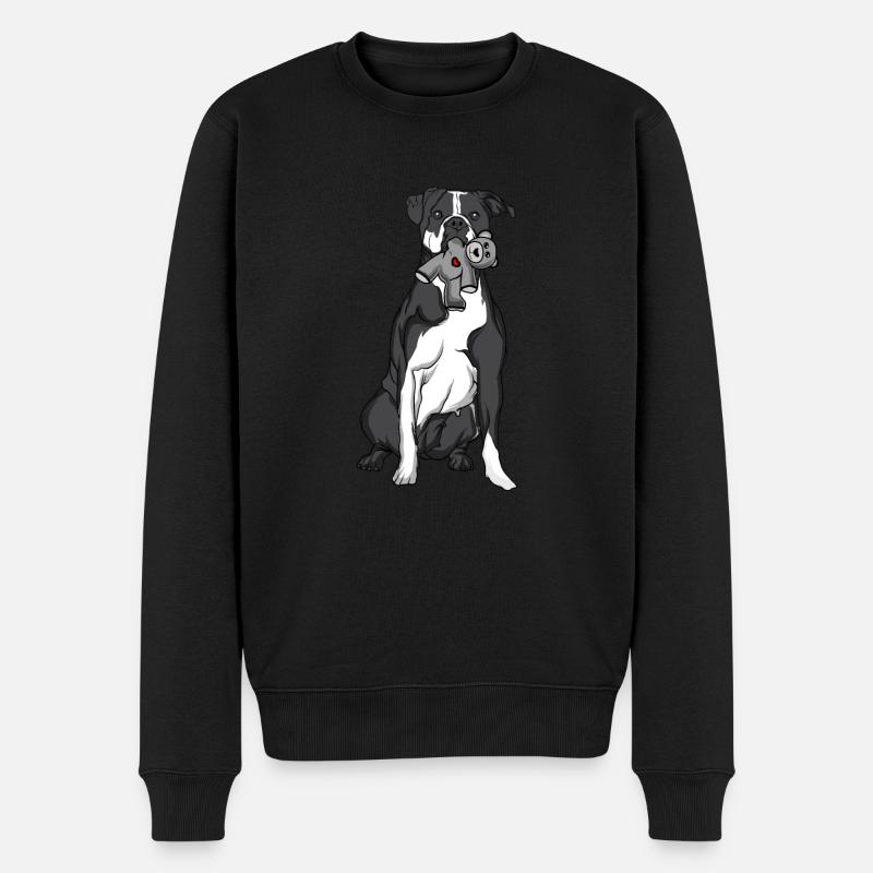 American Bulldog - Männer Premium Bio Pullover - Schwarz